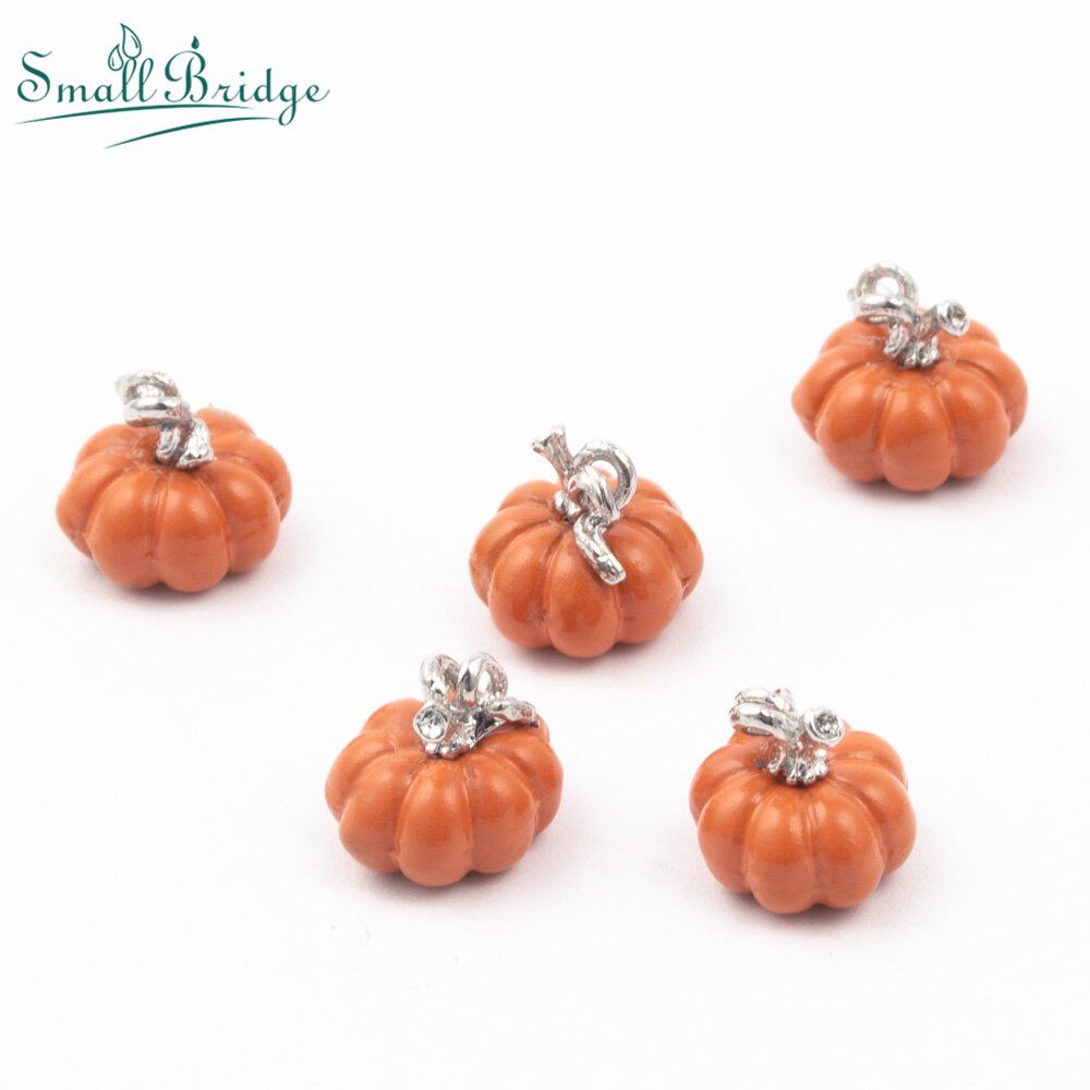 Halloween Alloy Pumpkin Beads Spray Paint For Jewelry