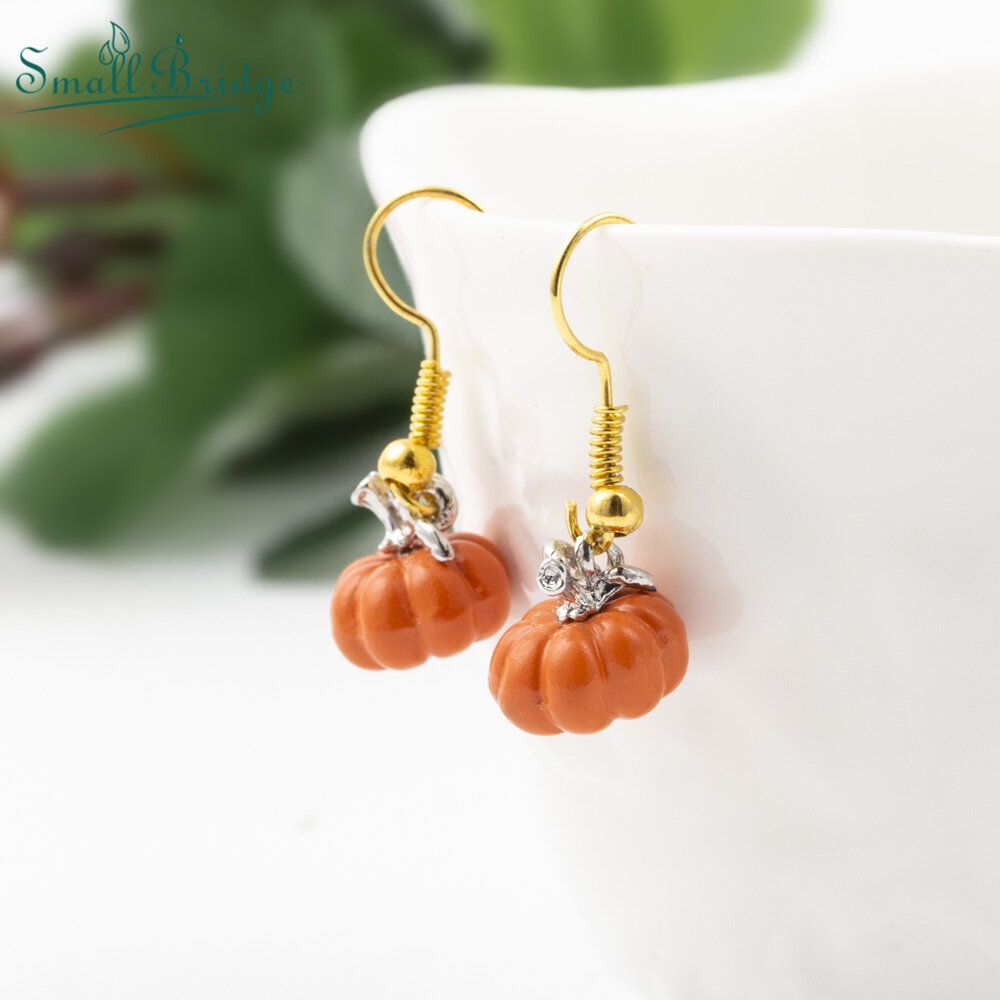 Halloween Alloy Pumpkin Beads Spray Paint For Jewelry