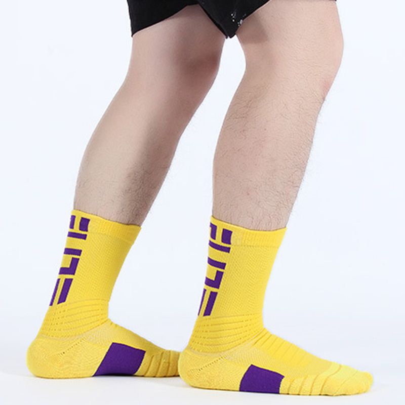 Mens 5 Pairs Anti Slip Football Socks,Non Slip Football Sports Grip Socks