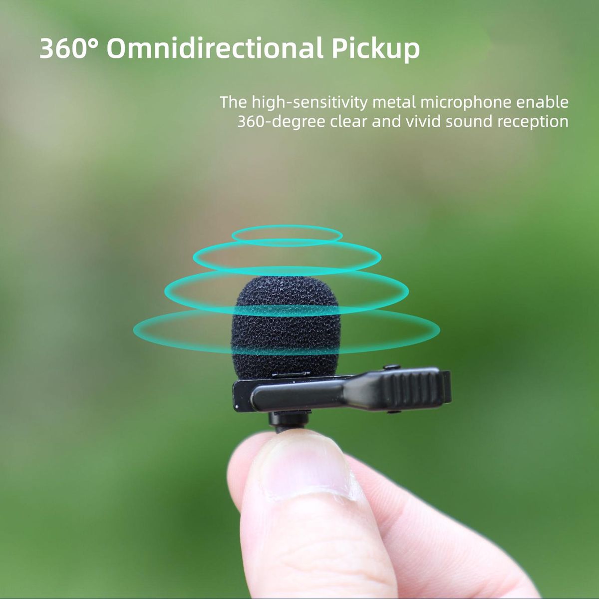 Panoramic Camera Clip-on Microphone Lapel Mic Plug-and Play 360°Omnidirectional Pickup Noise Reduction Replacement for Insta360 ONE X2/X3/ ONE RS 1-Inch 360 Edition Camera