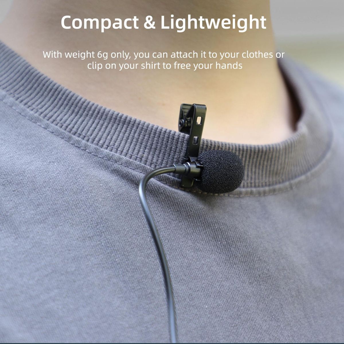 Panoramic Camera Clip-on Microphone Lapel Mic Plug-and Play 360°Omnidirectional Pickup Noise Reduction Replacement for Insta360 ONE X2/X3/ ONE RS 1-Inch 360 Edition Camera
