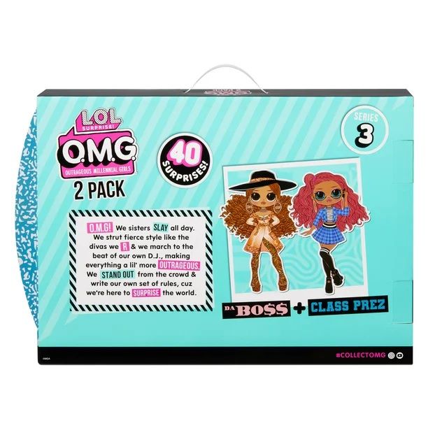 OMG 2-Pack Da Boss & Class Prez Fashion Dolls 2-Pack Bundle With 20 Surprises Each
