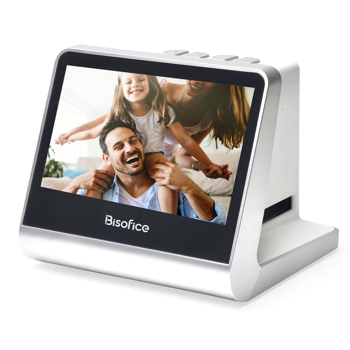 Bisofice Film and Slide Scanner for 135 Film(36*24mm)/126KPK /110 Film/Super8/ Monochrome/Slide to Digital JPEG Photos Built-in 16GB Memory 5'' LCD Screen Free APP Support Connect with PC Compute TV Compatible with Windows XP