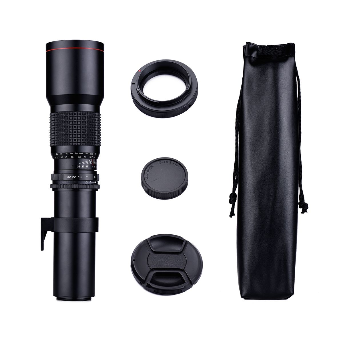 500mm F/8.0-32 Multi Coated Super Telephoto Lens Manual Zoom