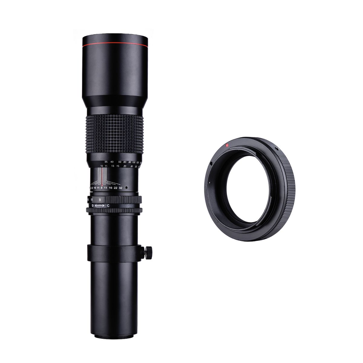 500mm F/8.0-32 Multi Coated Super Telephoto Lens Manual Zoom