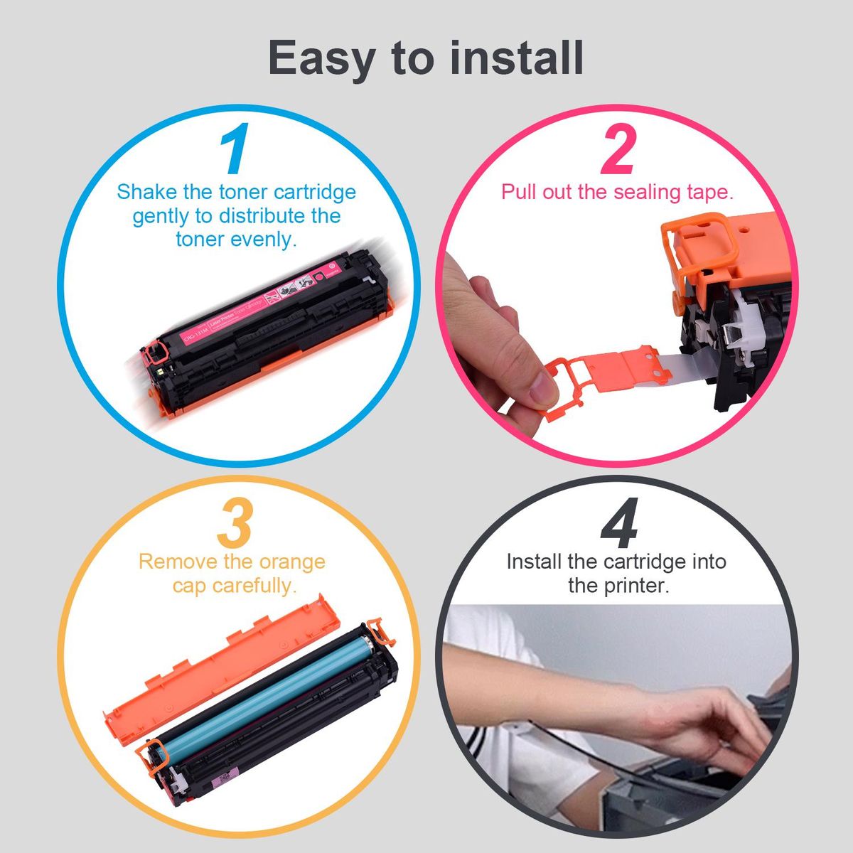 Compatible Toner Cartridge Replacement for CRG-131 Toner with Chip Compatible with LBP7100Cn/LBP7110Cw/iC MF8230Cn/MF8280Cw/MF8250Cn/MF628Cw/MF623Cn/MF624Cw/MF626Cn Printer(Cyan,1 Pack)