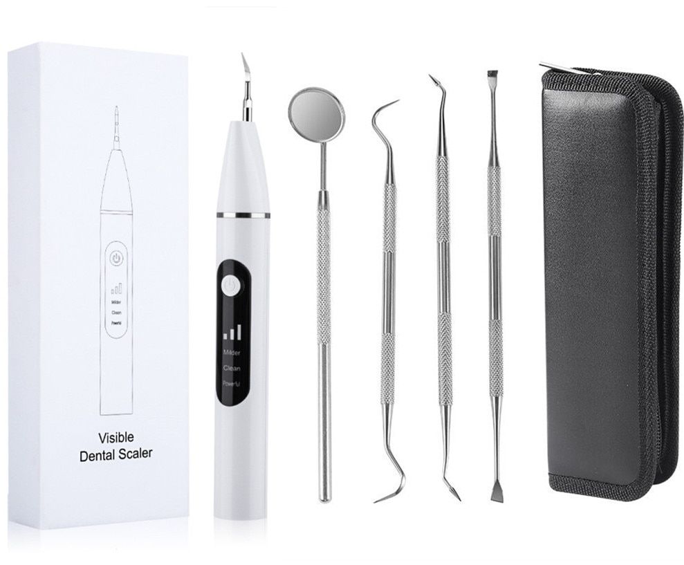 Visual Ultrasonic  Dental Scaler Calculus Oral Tartar Remover Tooth Stain Cleaner LED Teeth Ning