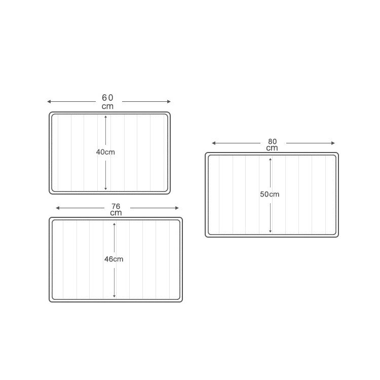 Marine Series Pattern Bathroom Toilet Non-slip Mat Flannel Absorbent Foot Pad 50x80cm