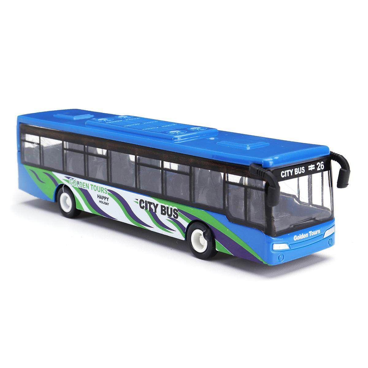 15cm Pull Back Bus Kids Toy Baby Pull Back Shuttle Bus Diecast Model Vehicle Kids Toy Blue (blue)