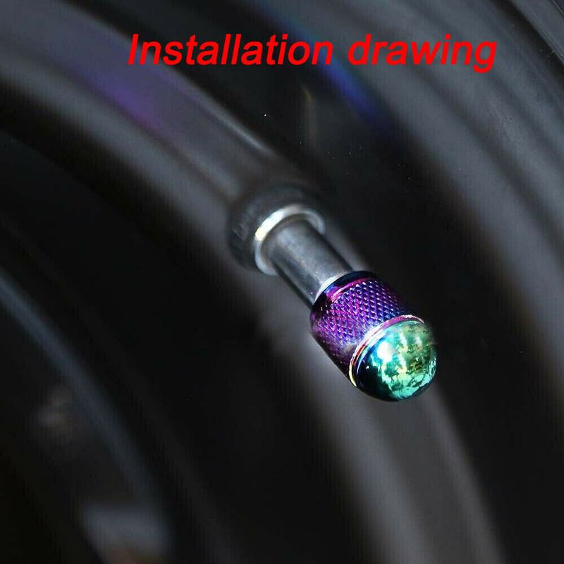 4Pcs Bullet Styling Aluminum Tire Rim Valve Caps Car Bike
