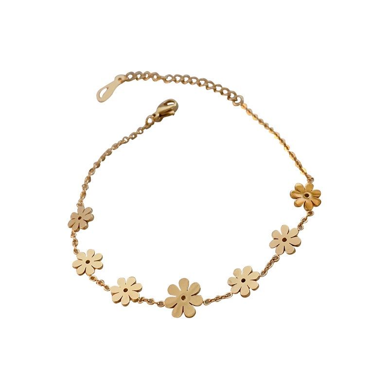 Kq Adjustable Pull Type Daisy Style Lovely Sweet Female Version Bracelet