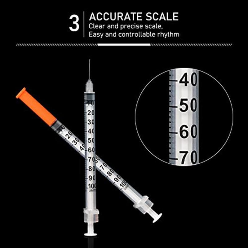 Insnlin Syringe with Needle 30G 1Ml/Cc 1/2-Inch (13Mm)