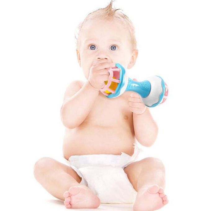 2 Pieces Infant Baby Rattle 0-36 Months Kids Grasp Shaker Bell Sound