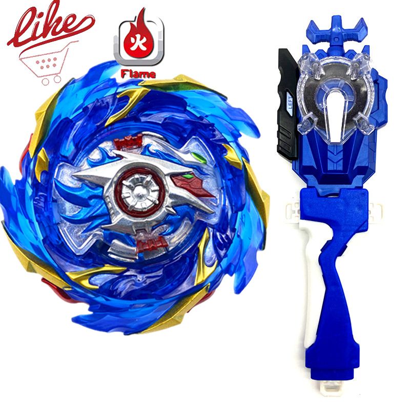 Laike Beyblad  Burst Superking Flame B-174 Limit Break DX Set B174 Nning Top With Launcher Handle Set Toys For Children-Blue LR Spark String