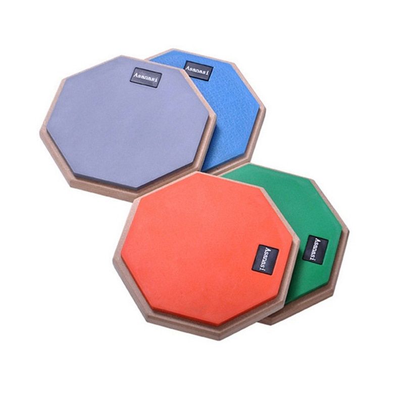 8 Inch Fashion Practice Training Rubber Wooden Dumb Drum Pad Instruments Accessories