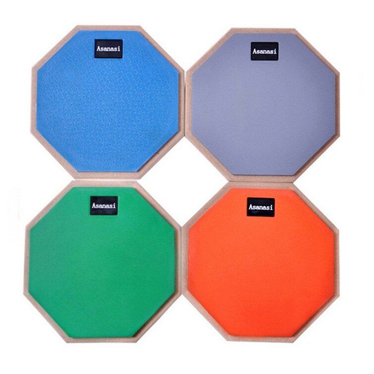 8 Inch Fashion Practice Training Rubber Wooden Dumb Drum Pad Instruments Accessories