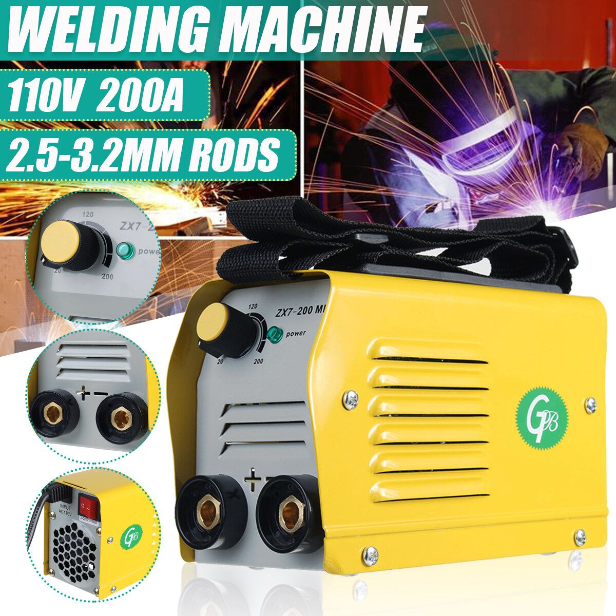 110V 200Amps Portable IGBT Welding Inverter Welding Machine MMA/ARC Stick Welder
