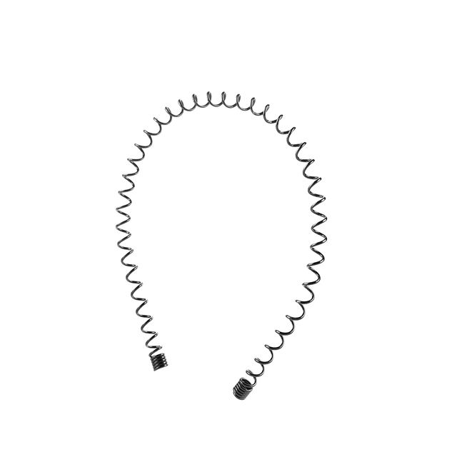 Black Metal Waved Style Sports Hairband Solid Hair Band