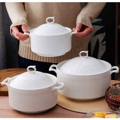 Ceramic Casserole Set - 3pieces