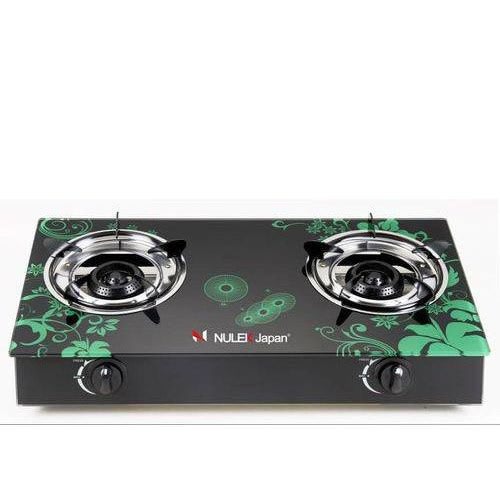 Nulek Thick Glass Double Burner Gas Cooker