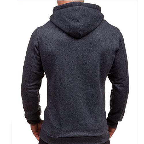 Letter Hooded Fit Sweatshirt  For Men - Dark Grey