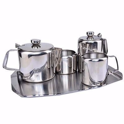 Stainless Steel Tea Set - 5 Pieces