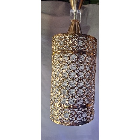 Single Pendant Chandelier Light - Gold