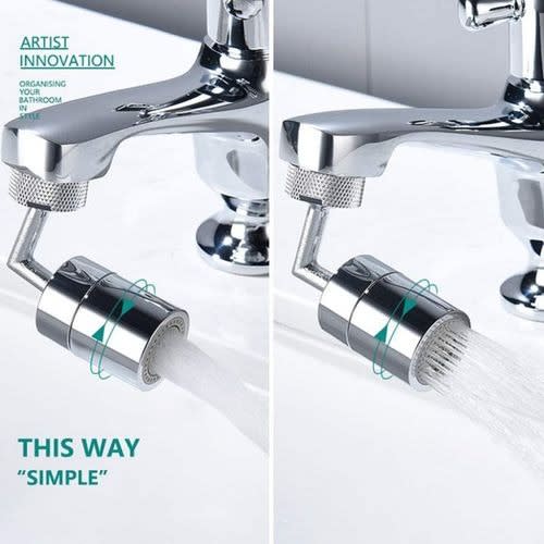 360 Degree Rotation Faucet Booster Shower Head Kitchen Tap