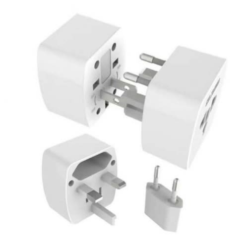 Forge Plug Adapter With UK/EU/US/AU Pin & 2 Universal Sockets