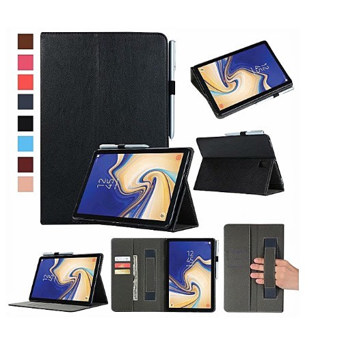 Pure Leather Case With Pen Holder For Samsung Galaxy Tab S4