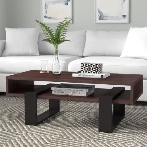 Boa Furnitures- Living Room Center Table Design ''2 Shade Deep Brown Color''