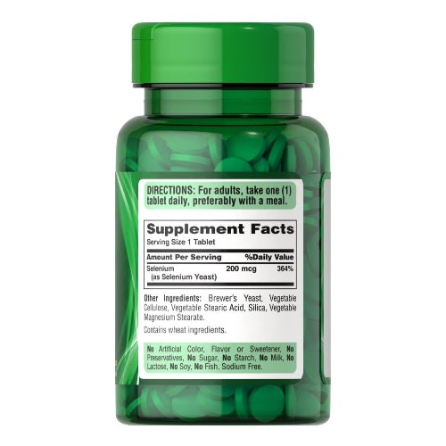 Selenium 200 Mcg Tablets - 100 Ct - Support Immune System