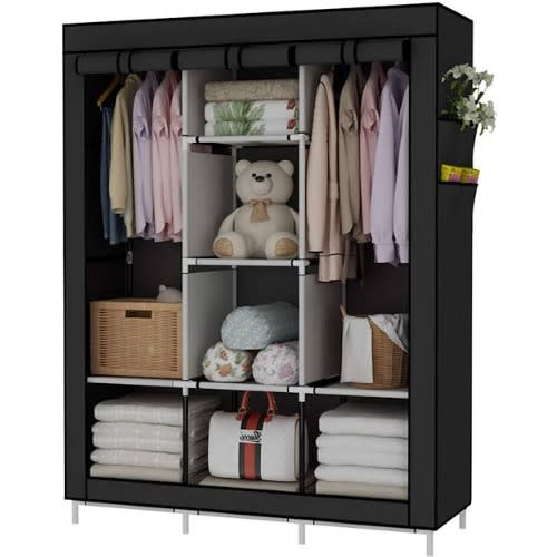 Three Columns Foldable Wardrobe Closet