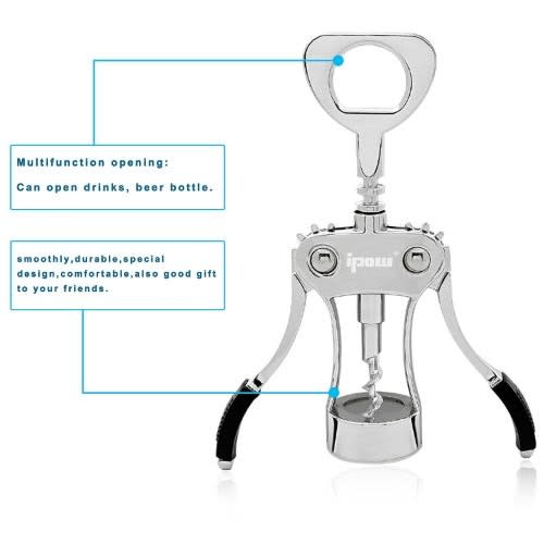 Stainless Steel Wing Corkscrew Wine Opener