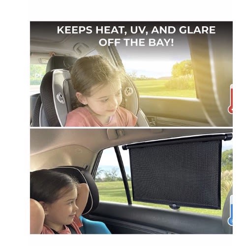 2 Pieces Sun Blind Automatic Retractable Sunshade For All Cars