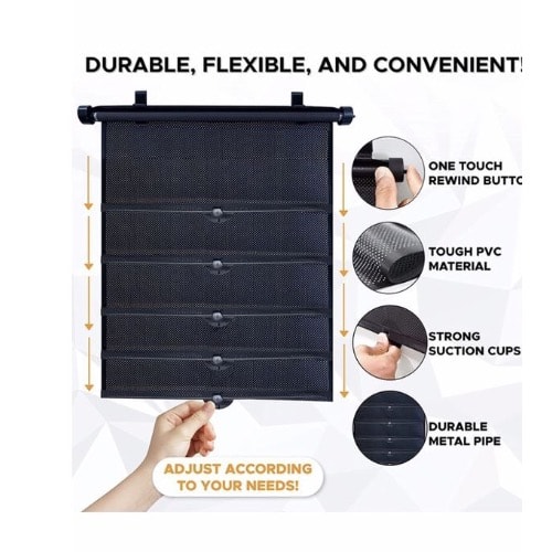 2 Pieces Sun Blind Automatic Retractable Sunshade For All Cars