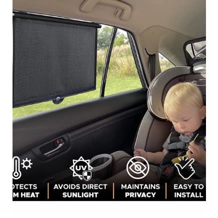 2 Pieces Sun Blind Automatic Retractable Sunshade For All Cars