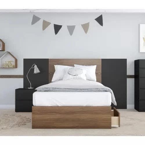 J Best -platform - 4 Piece Bedroom Frame - 4 1/2 Ft By 6ft