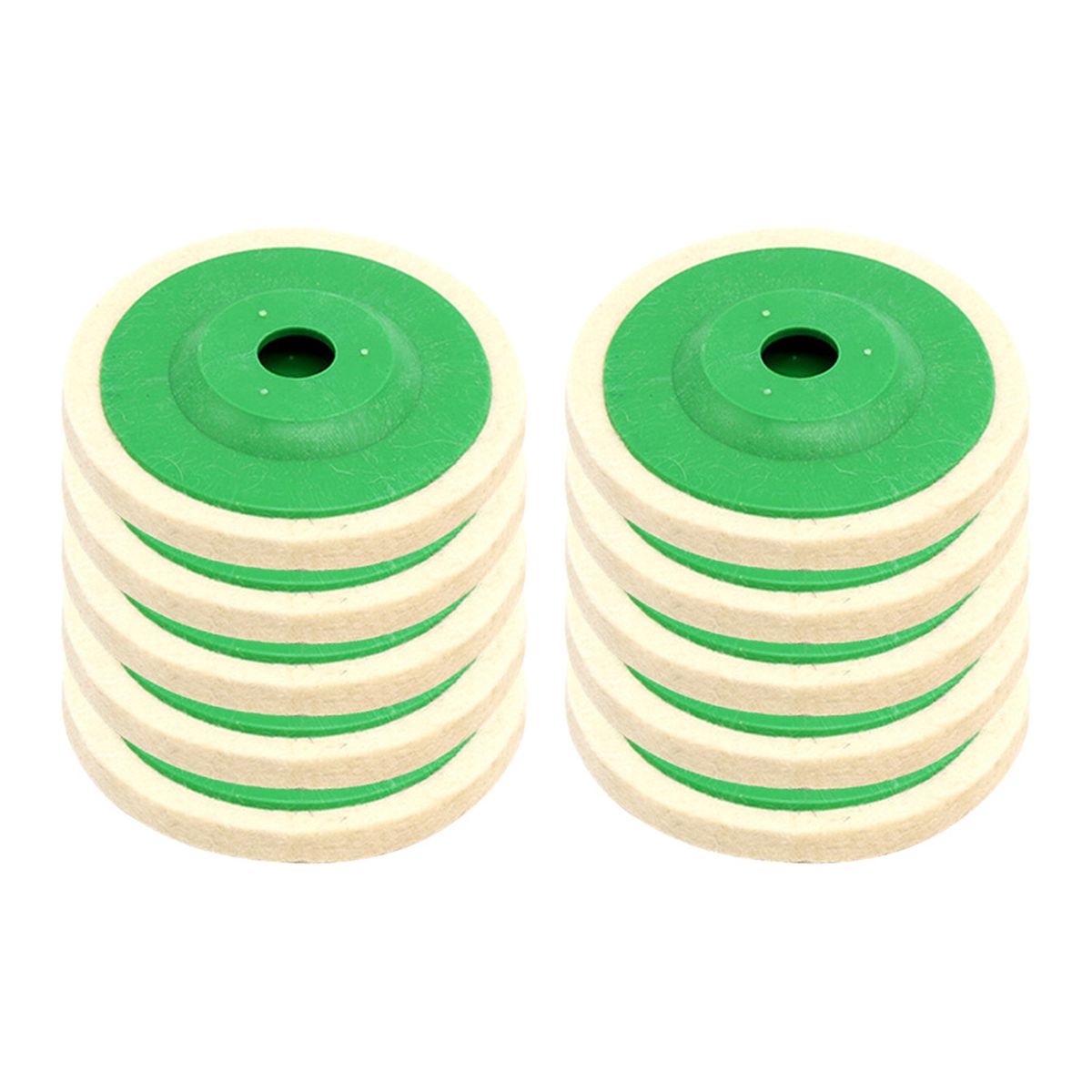 10 Pcs 4 Inch Wool Felt Discs Polishing Waxing Wheel Buffer
