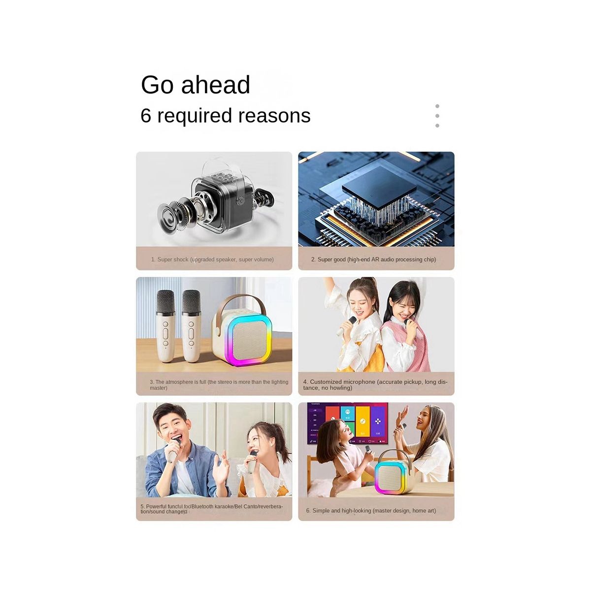 Mini Outdoor Karaoke Bluetooth Speaker Portable with Wireless Microphone Card Subwoofer High Volume Children'S Gift B