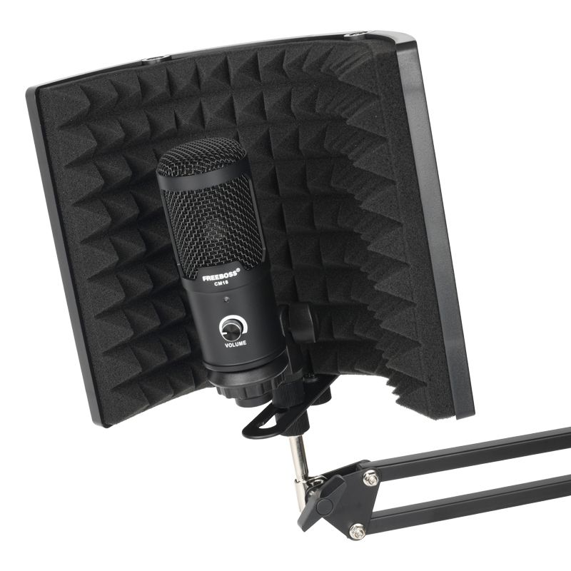 Lomeho Mini Microphone Windscreen Shield 3 Panels Foldable