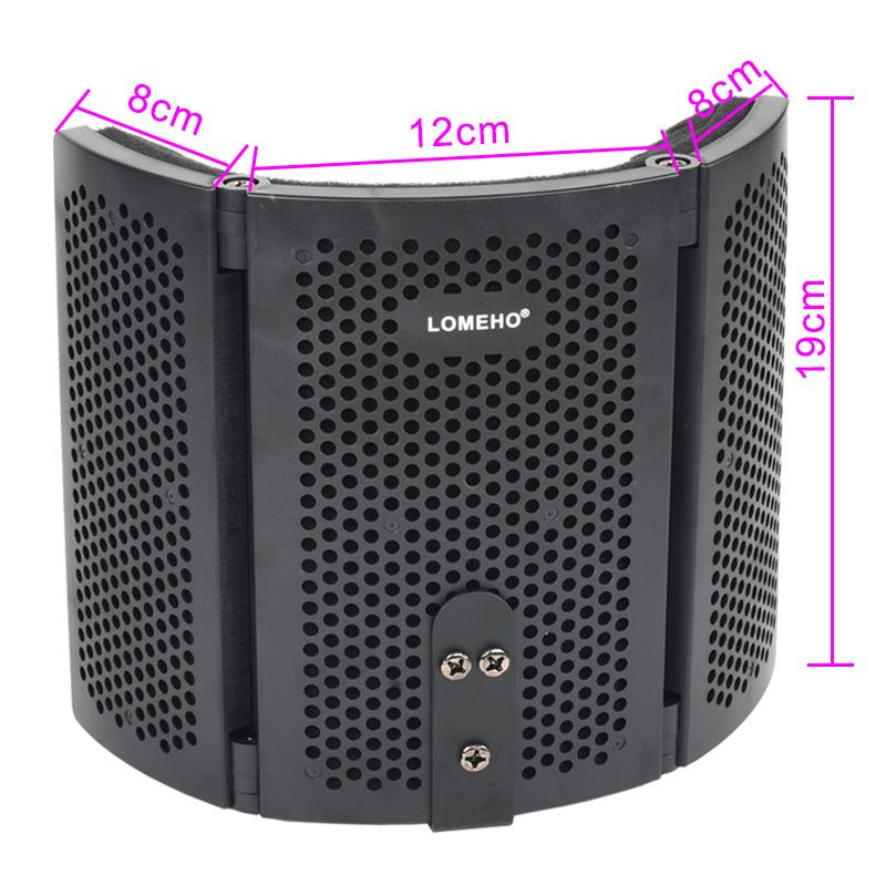 Lomeho Mini Microphone Windscreen Shield 3 Panels Foldable