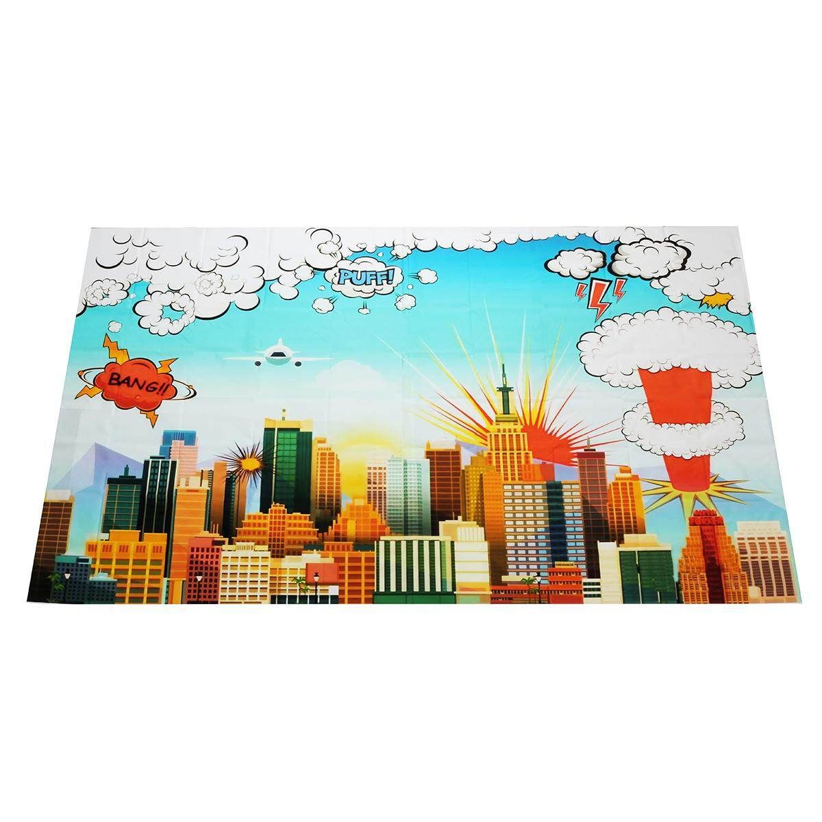 Superhero Vinyl Photography Backdrop Photo Background For Birthday Party Wedding 2.1*1.5