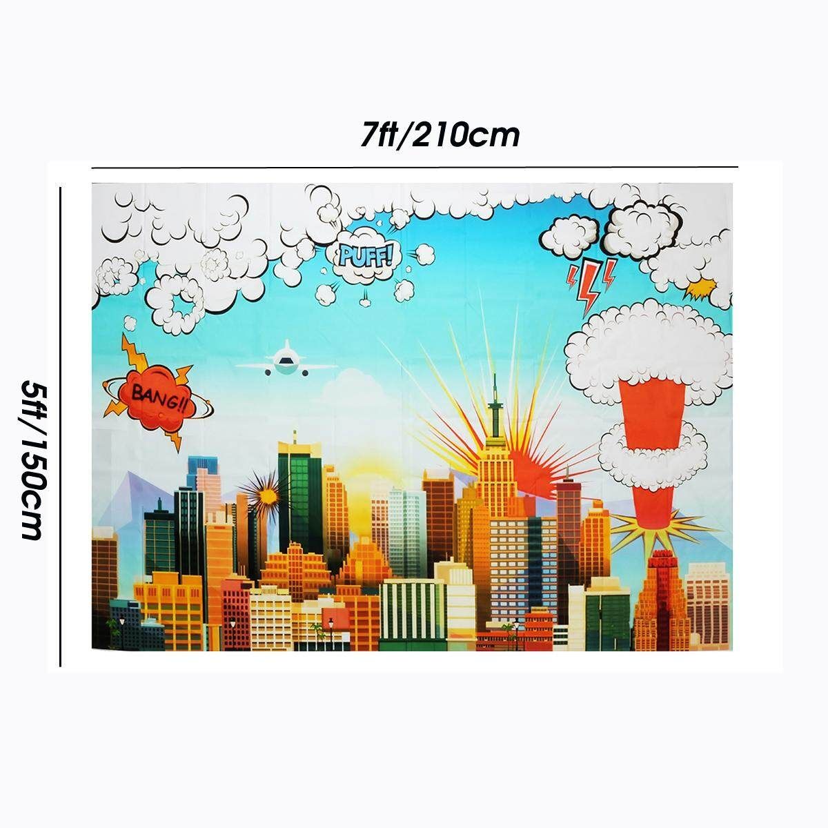 Superhero Vinyl Photography Backdrop Photo Background For Birthday Party Wedding 2.1*1.5
