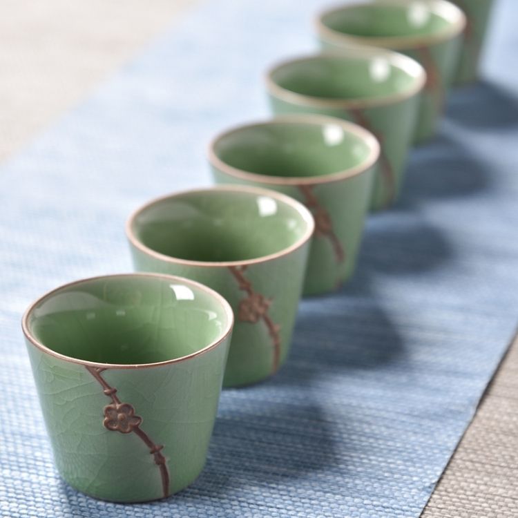 7 PCS Ceramic Kungfu Teaware Teapot Teacup Set