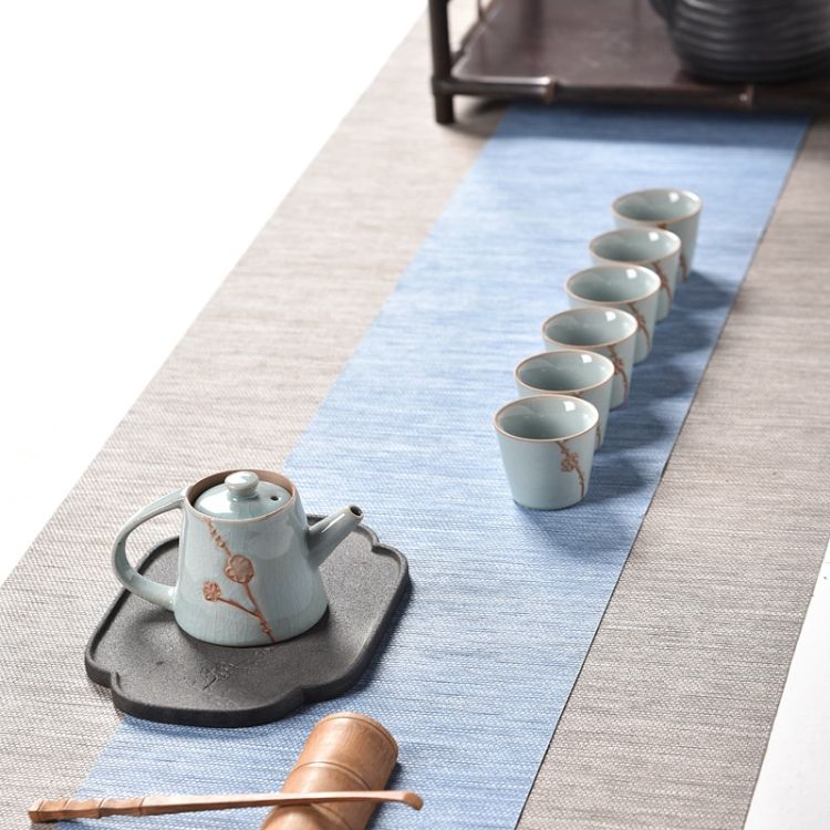 7 PCS Ceramic Kungfu Teaware Teapot Teacup Set