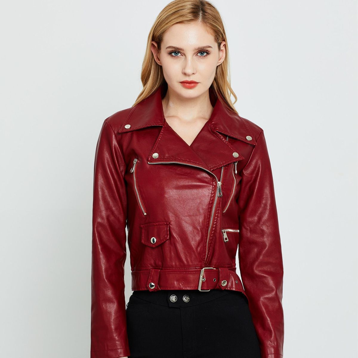 Oversized jacket Women's leather jacket Short jacket Women's new trend