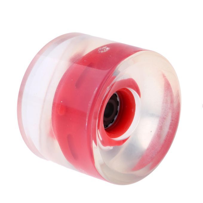 4pcs 70mm Light-Up Longboard Skateboard Wheels Magnetic Core Red