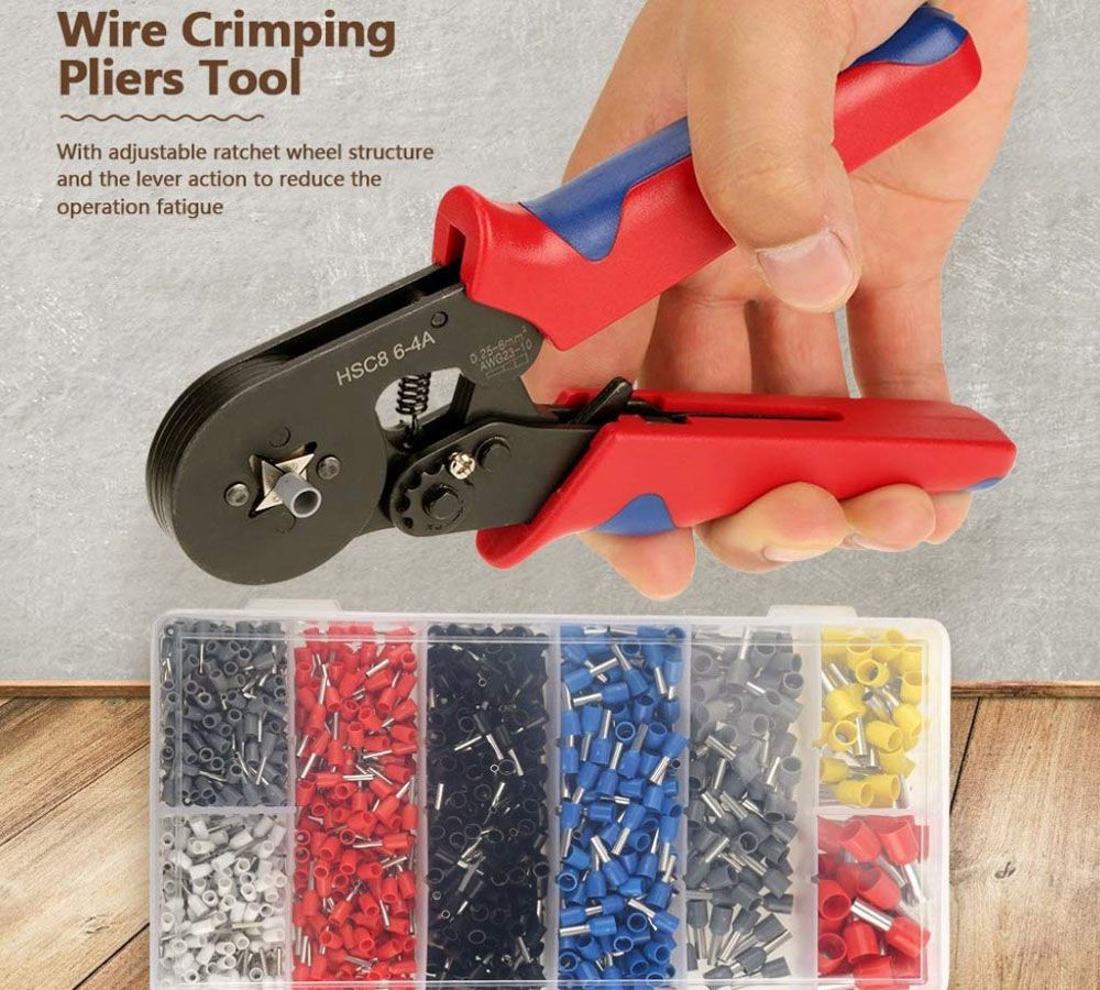 Insulated Uninsulated Wire End Ferrules With Crimper Set
