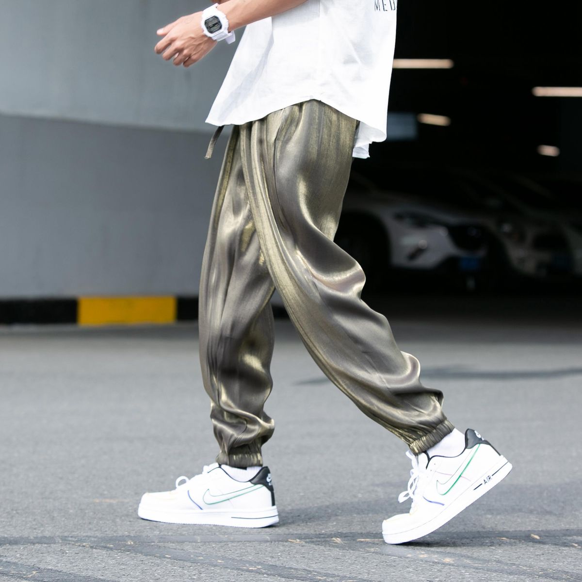 Pants Care Bombaching Hip Hip Hip Casual Elastic Waist